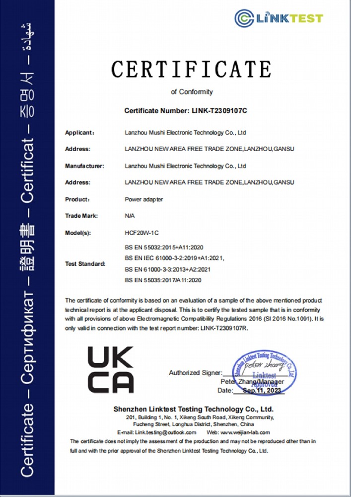 UKCA证书 BSEN BSENIEC-33W